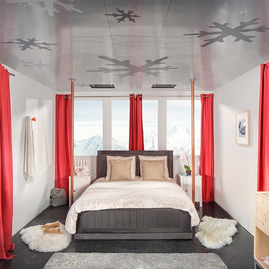 Eine nacht in 2743 meter höhe: das seilbahnhotel in courchevel ... Ungewöhnliche schlafzimmer