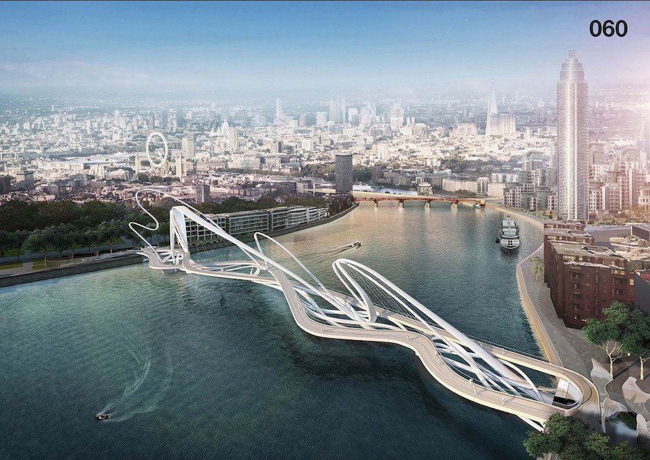 Nine Elms Pimlico Bridge London Konzept Architektur Design Wettbewerb
