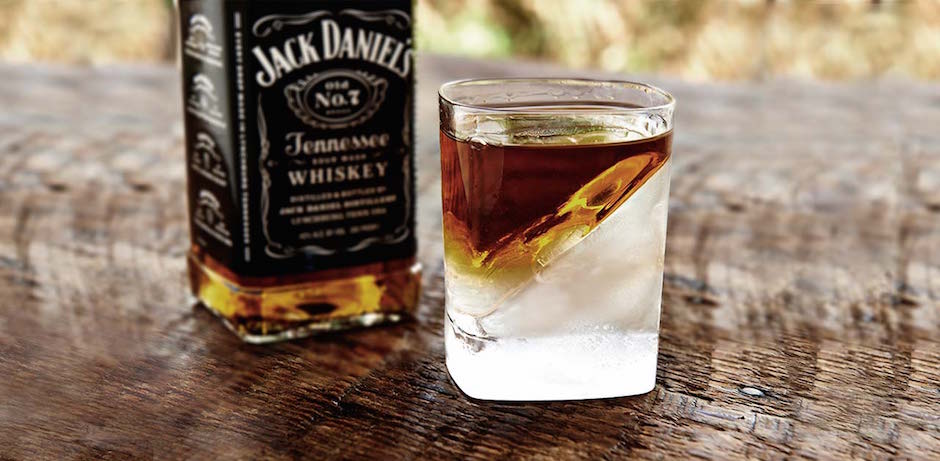 Whiskey Wedge Eiswürfel Glas Jack Daniels Alkohol