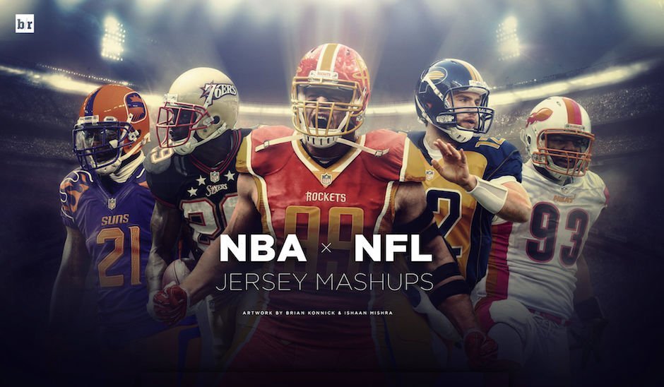 NBA NFL Jersey Mashup Brian Konnick Ishaan Mishra bleacherreport Cavs Trikot