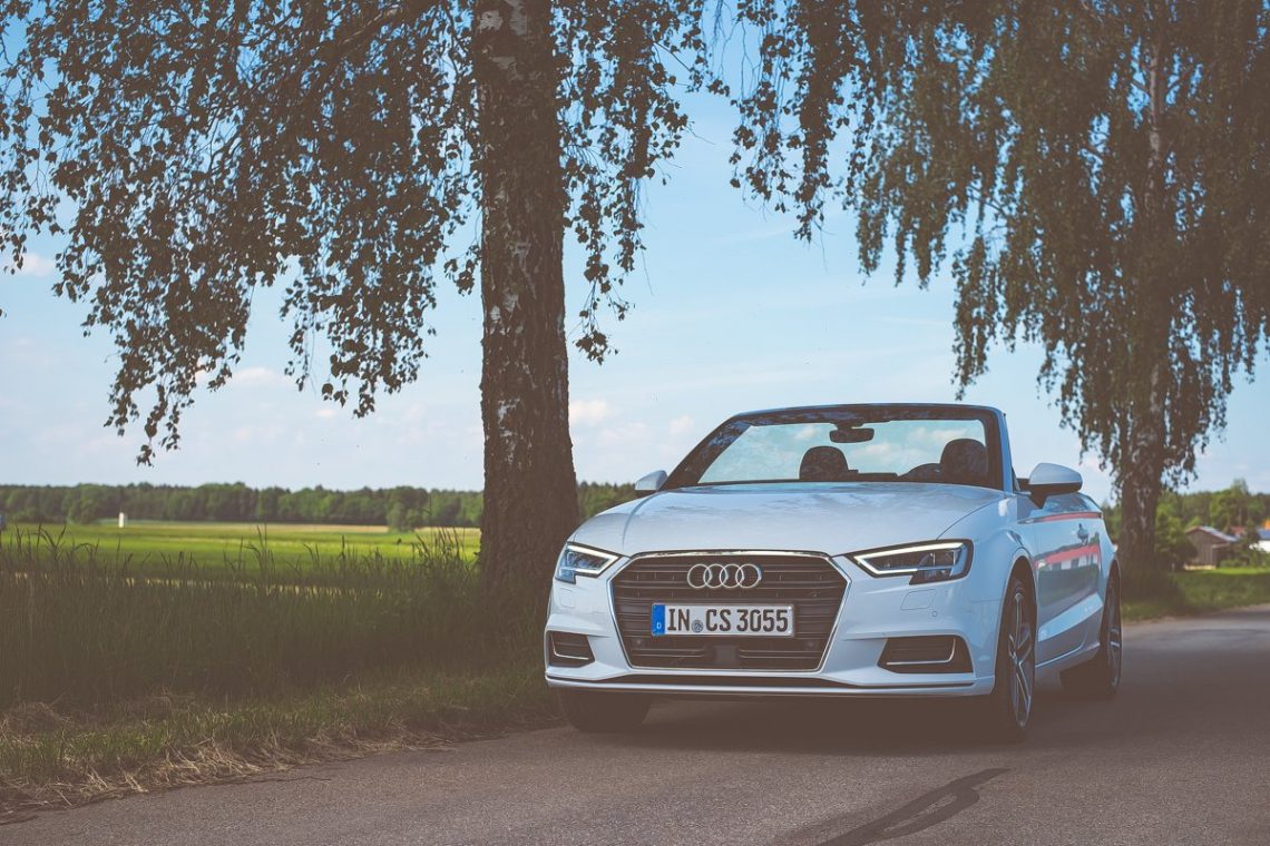Audi A3 Cabriolet 2.0 TDI Cabrio Weiß Polarweiß weiss Bayern Landschaft Landstraße Sommer Baum