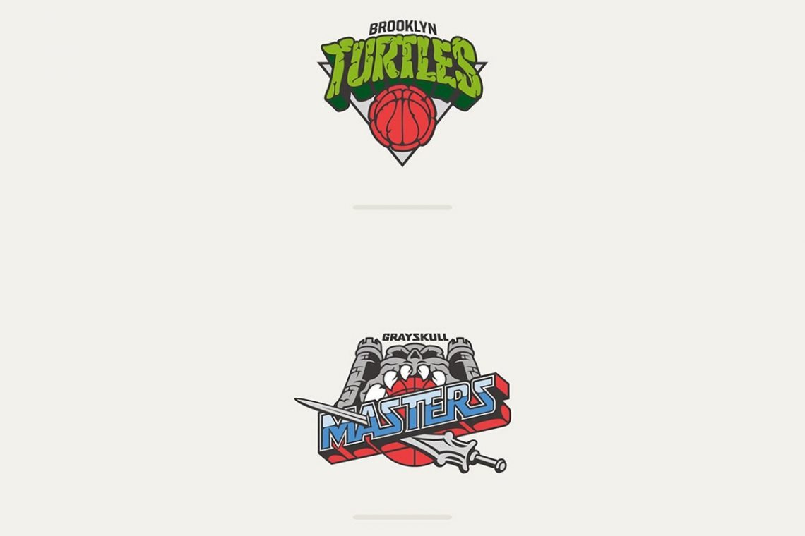 NBA Cartoon Mashup Vanilla Lab Brookyln Nets Cavaliers Ninja Turtles