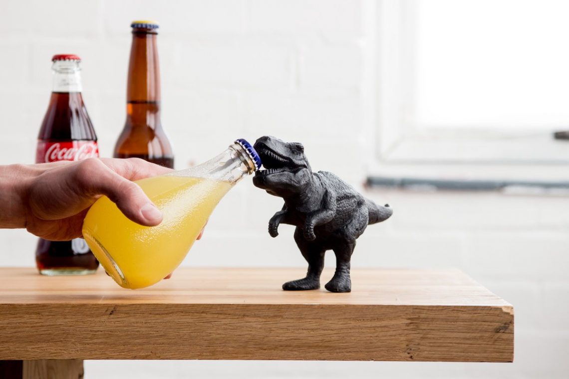 Dinosaur Bottle Opener Dinosaurier T-Rex Flaschenöffner Jurassic Park Orangenlimonade Coca Cola Bier Weihnachtsgeschenk Miniatur Statue
