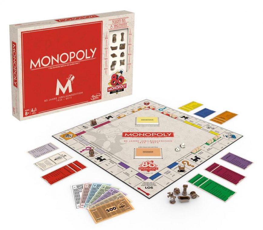 Hasbro Monopoly Hotline 80 Jahre Jubiläums Edition Spielbrett Brettspiel Boardgame Special Edition Weihnachten Geschenk