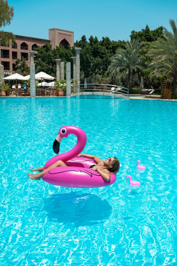 Es Saadi Palace Garden Resorts Swimmingpool Flamingo Diana Schlafen Wasser treiben lassen Hotel
