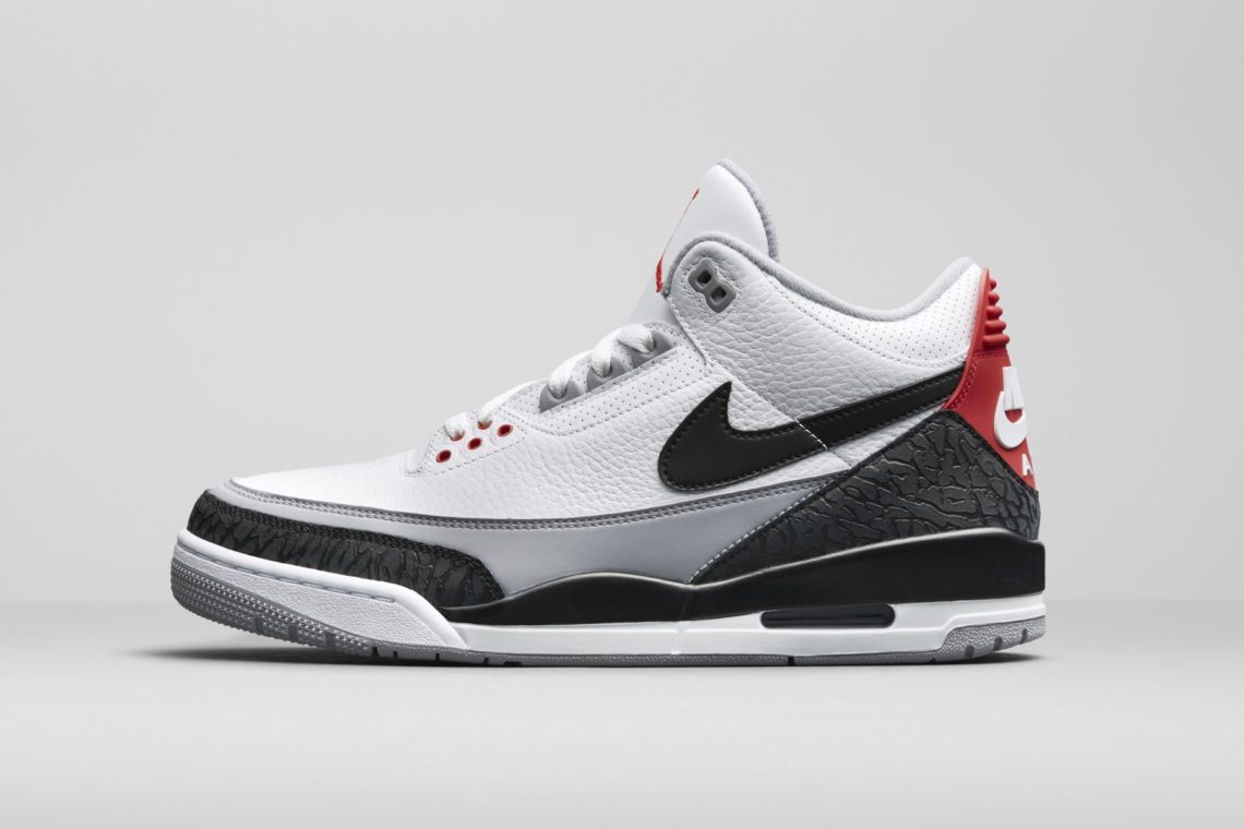 Nike Air Jordan III Tinker Basketball Schuh Snapchat Vorbestellung grau weiß rot