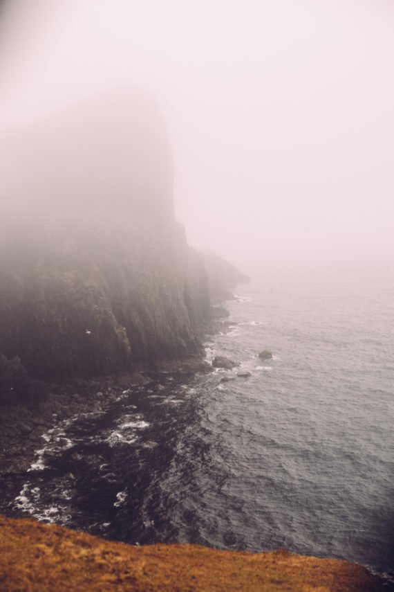 Kliff Schottland Wasser Meer Küste